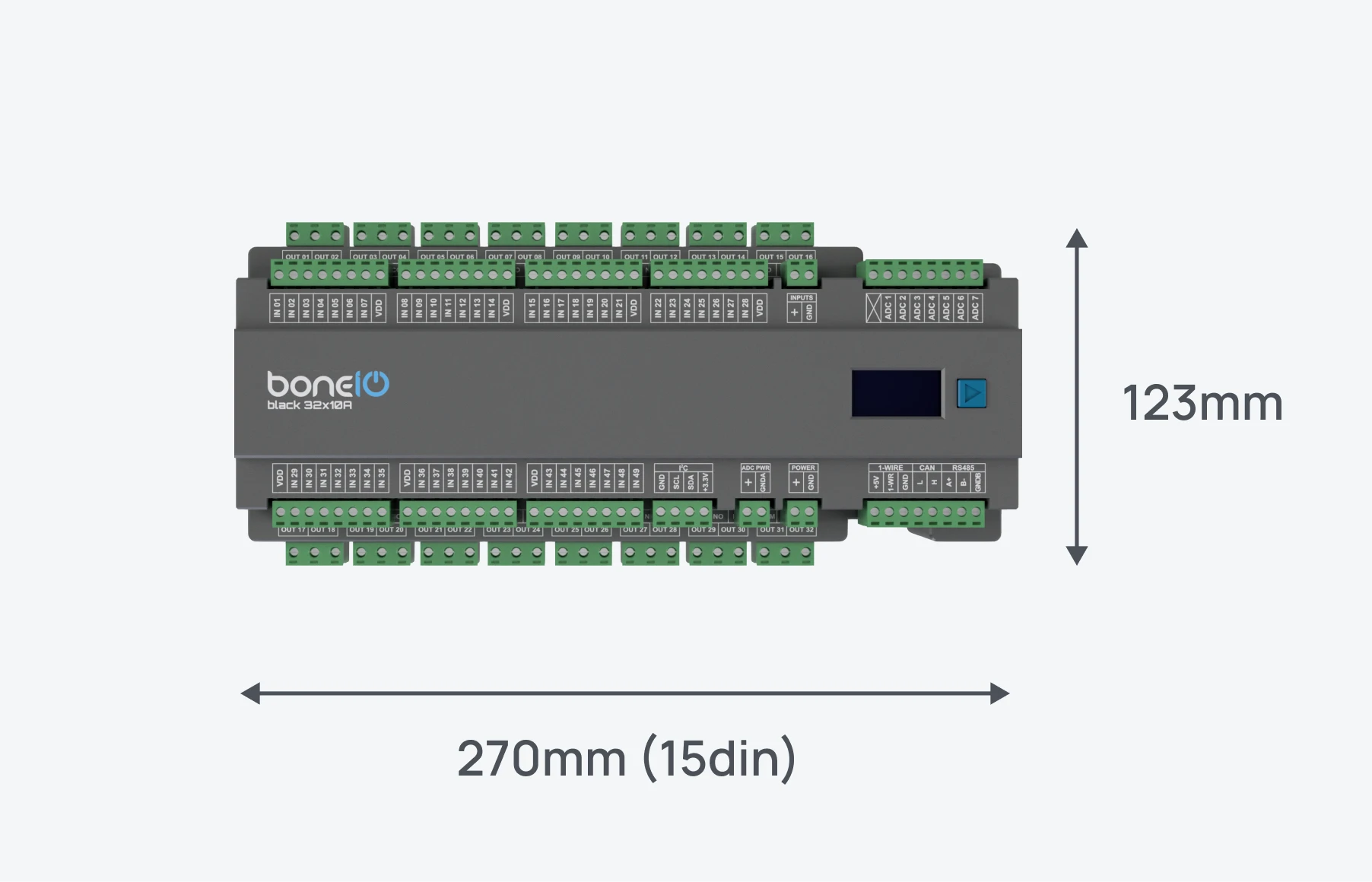 Controller dimensions